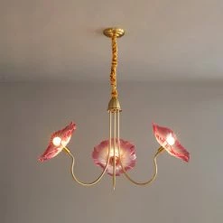 Vakkerlight Chandeliers Lotus Leaf Glass Chandelier