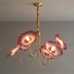 Vakkerlight Chandeliers Lotus Leaf Glass Chandelier