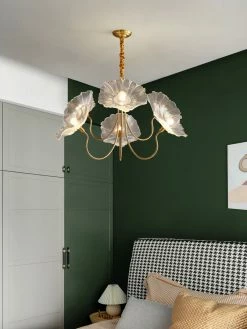 Vakkerlight Chandeliers Lotus Leaf Glass Chandelier