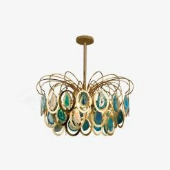 Vakkerlight Luxury Pendant Slice Agate Chandelier