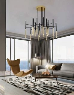 Vakkerlight Metal Tubular Chandelier Chandeliers