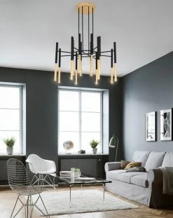 Vakkerlight Metal Tubular Chandelier Chandeliers