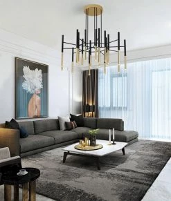 Vakkerlight Metal Tubular Chandelier Chandeliers
