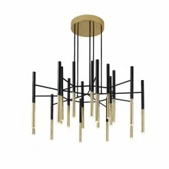 Vakkerlight Metal Tubular Chandelier Chandeliers
