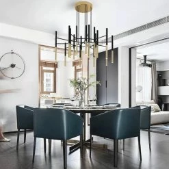Vakkerlight Metal Tubular Chandelier Chandeliers