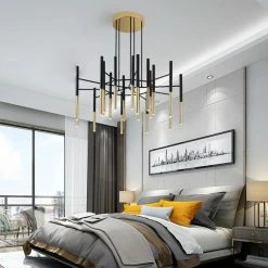 Vakkerlight Metal Tubular Chandelier Chandeliers