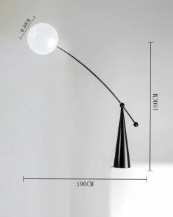 Vakkerlight All Rooms Opal Arc Floor Lamp