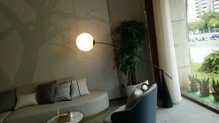 Vakkerlight All Rooms Opal Arc Floor Lamp