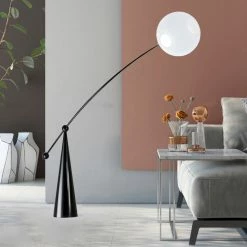 Vakkerlight All Rooms Opal Arc Floor Lamp
