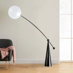 Vakkerlight All Rooms Opal Arc Floor Lamp