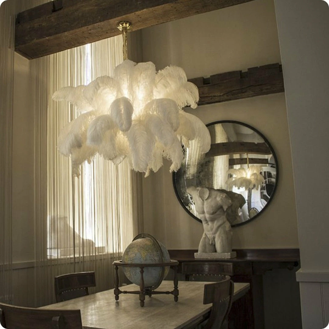 Best Pirce 🥰 Vakkerlight Ostrich Feather Chandeliers 🔥 4 Vakkerlight Ostrich Feather Chandeliers