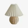 Promo 🥰 Vakkerlight Table Lamps Rattan Pleated Table Lamp ⌛ 2 Vakkerlight Table Lamps Rattan Pleated Table Lamp
