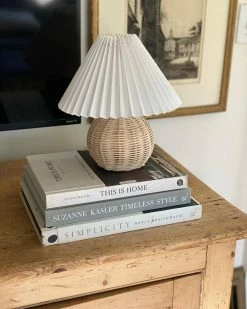 Promo 🥰 Vakkerlight Table Lamps Rattan Pleated Table Lamp ⌛ 58 Vakkerlight Table Lamps Rattan Pleated Table Lamp