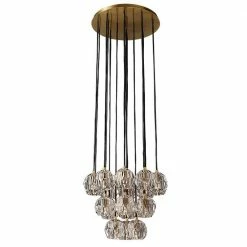 Vakkerlight Pendant Lights Crystal Ball Linear Round Chandelier