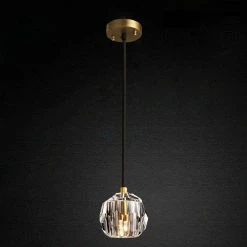 Vakkerlight Pendant Lights Crystal Ball Linear Round Chandelier