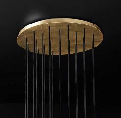 Vakkerlight Pendant Lights Crystal Ball Linear Round Chandelier