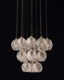 Vakkerlight Pendant Lights Crystal Ball Linear Round Chandelier