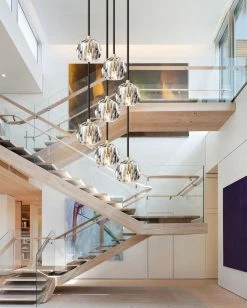 Vakkerlight Pendant Lights Crystal Ball Linear Round Chandelier