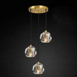 Vakkerlight Pendant Lights Crystal Ball Linear Round Chandelier