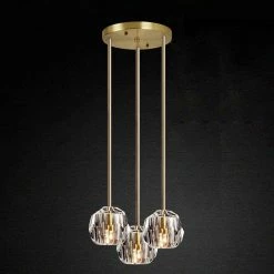 Vakkerlight Pendant Lights Crystal Ball Linear Round Chandelier