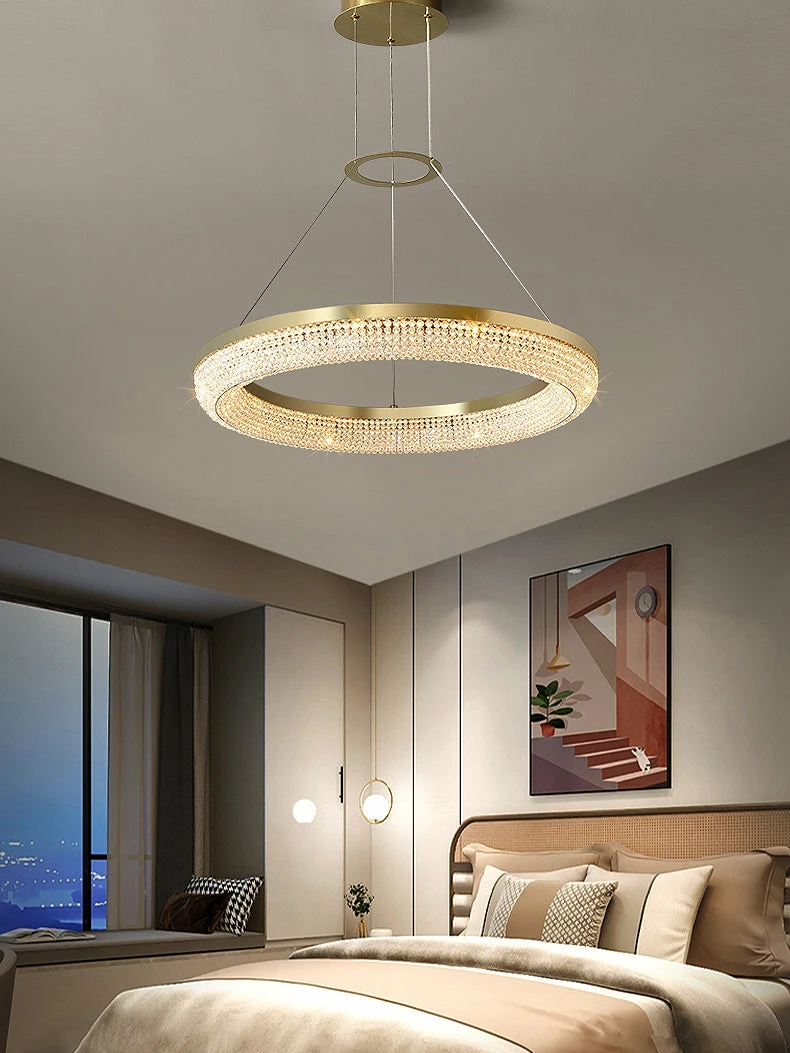 Best Sale 🔔 Vakkerlight Pendant Lights Round Ring Crystal Chandeliers ❤️ 12 Vakkerlight Pendant Lights Round Ring Crystal Chandeliers
