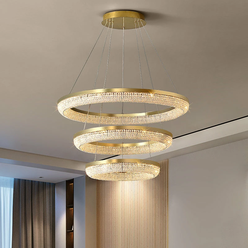 Best Sale 🔔 Vakkerlight Pendant Lights Round Ring Crystal Chandeliers ❤️ 5 Vakkerlight Pendant Lights Round Ring Crystal Chandeliers