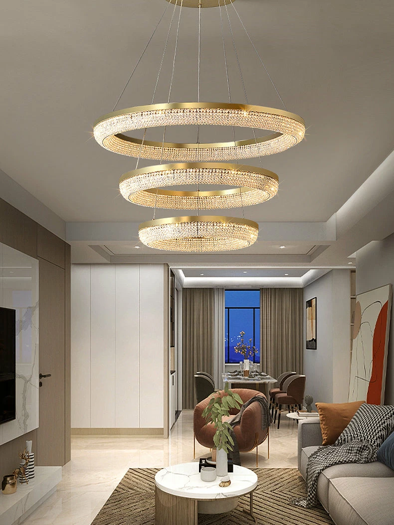 Best Sale 🔔 Vakkerlight Pendant Lights Round Ring Crystal Chandeliers ❤️ 10 Vakkerlight Pendant Lights Round Ring Crystal Chandeliers