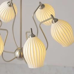 Vakkerlight Ceramic Ribbed Chandelier