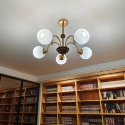 Vakkerlight Sculptural Glass Ribbed Chandelier