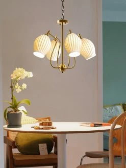Vakkerlight Ceramic Ribbed Chandelier