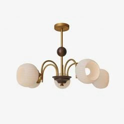 Vakkerlight Sculptural Glass Ribbed Chandelier