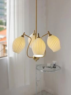 Vakkerlight Ceramic Ribbed Chandelier