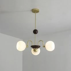 Vakkerlight Sculptural Glass Ribbed Chandelier