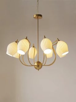 Vakkerlight Ceramic Ribbed Chandelier