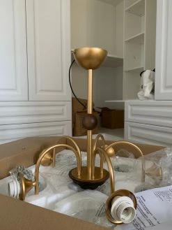 Vakkerlight Sculptural Glass Ribbed Chandelier