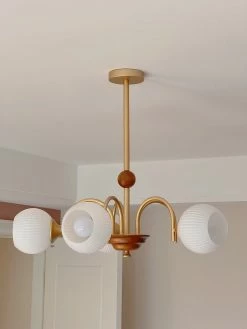 Vakkerlight Sculptural Glass Ribbed Chandelier