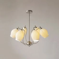 Vakkerlight Ceramic Ribbed Chandelier