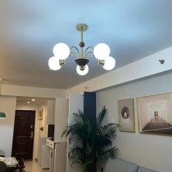 Vakkerlight Sculptural Glass Ribbed Chandelier