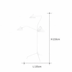 Vakkerlight Serge Mouille Floor Lamp