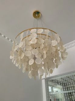 Vakkerlight Pendant Lights Shell Wind Chime Chandelier