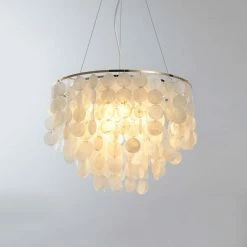 Vakkerlight Pendant Lights Shell Wind Chime Chandelier
