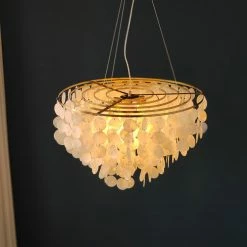 Vakkerlight Pendant Lights Shell Wind Chime Chandelier