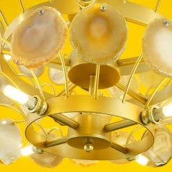 Vakkerlight Chandeliers Slice Agate Tower Chandelier