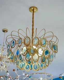 Vakkerlight Luxury Pendant Slice Agate Chandelier