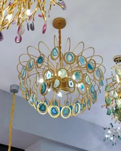 Vakkerlight Luxury Pendant Slice Agate Chandelier