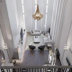 Vakkerlight Chandeliers Tassel Aluminum Chain Chandelier