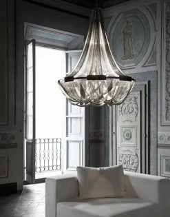 Vakkerlight Chandeliers Tassel Aluminum Chain Chandelier
