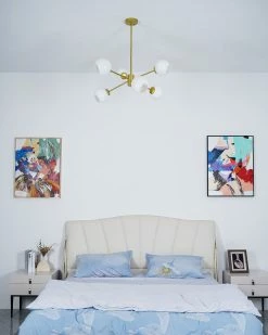 Vakkerlight Pendant Lights Staggered Glass 6-Light Chandelier