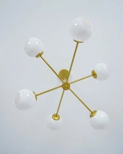 Vakkerlight Pendant Lights Staggered Glass 6-Light Chandelier