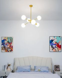 Vakkerlight Pendant Lights Staggered Glass 6-Light Chandelier